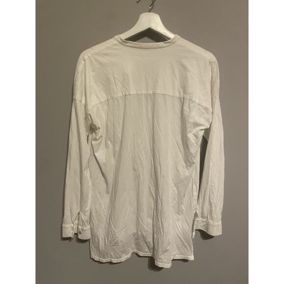 EILEEN FISHER mandarin collar jersey top in white size Small‎ womens Casual - Picture 8 of 9